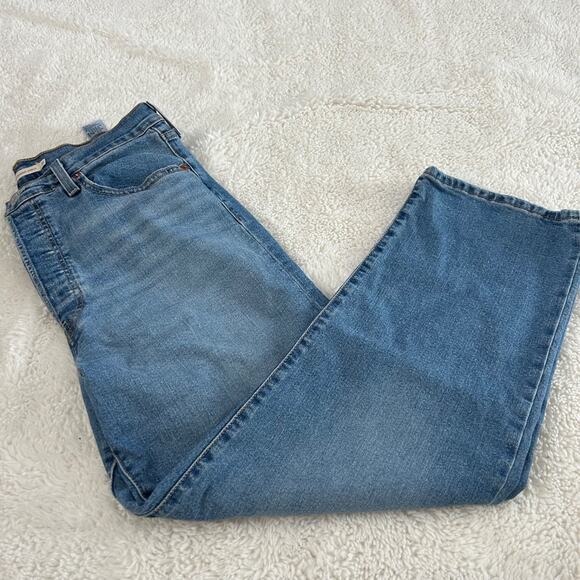 Levi's Womens Ribcage Straight Ankle Size 31 Blue Jean Denim Cotton Blend Casual - Picture 1 of 8